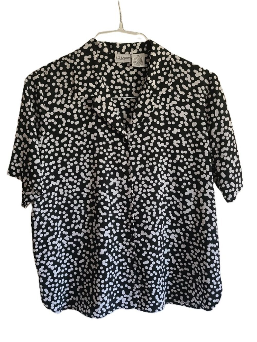 Liz Baker Womens 16W Blouse Short Sleeve